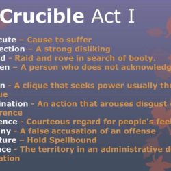 Study guide for the crucible act 1