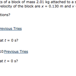 A simple harmonic oscillator consists of a block of mass